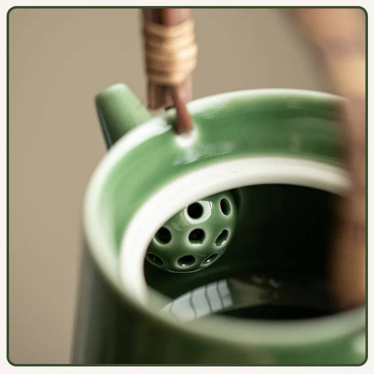 Handmade Japanese-Style Green Ceramic Teapot (200ml) | MDTEA
