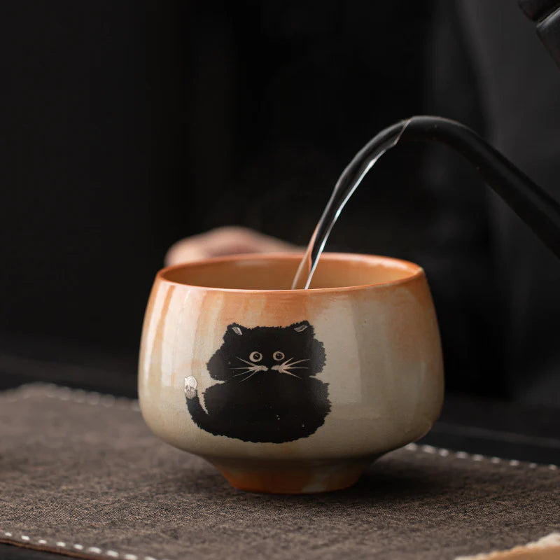 Cat Matcha Bowl Set – Hand-crafted Ceramic