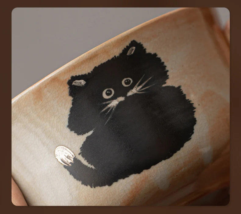 Cat Matcha Bowl Set – Hand-crafted Ceramic