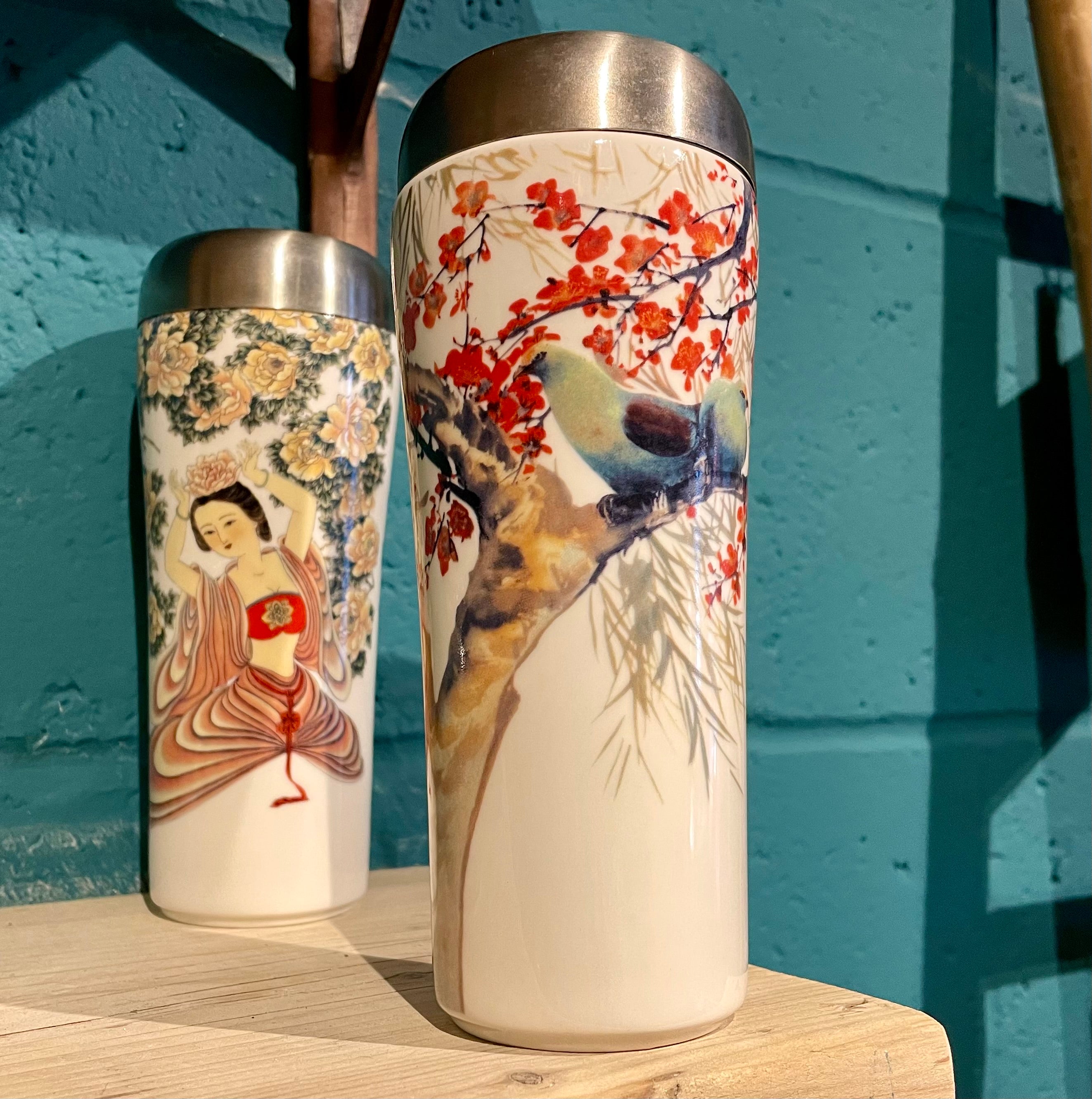 Flower Lady Porcelain Tumbler Mug – 300ml | MDTEA