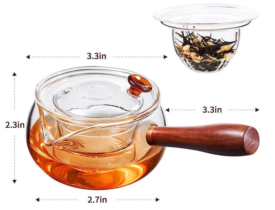 Chinese Style Glass Teapot with Infuser – 350ml | MDTEA