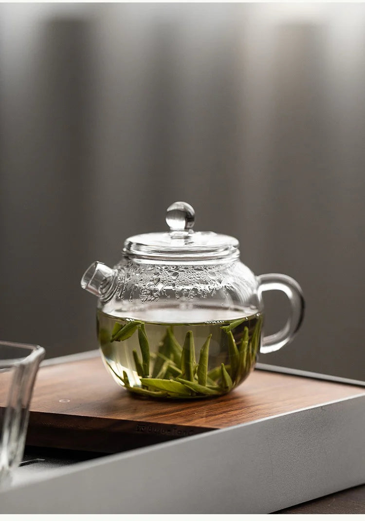 Small Glass Teapot – Heat-Resistant & Handheld (Kung Fu Style) | MDTEA