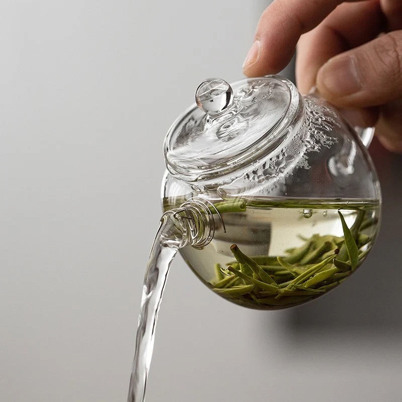 Small Glass Teapot – Heat-Resistant &amp; Handheld (Kung Fu Style) | MDTEA