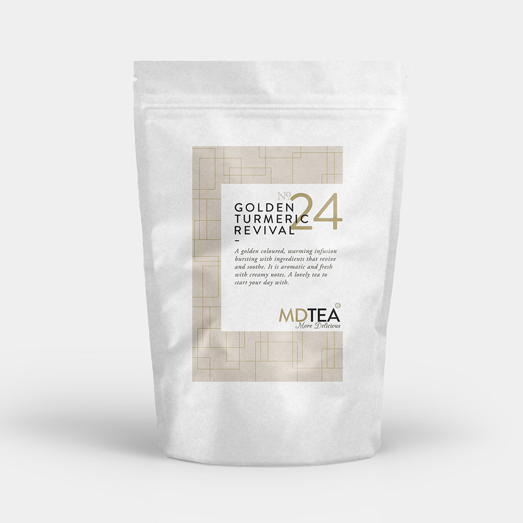 Golden Turmeric Revival – our revitalising infusion with ginger, liquorice, and lemongrass | MDTEA