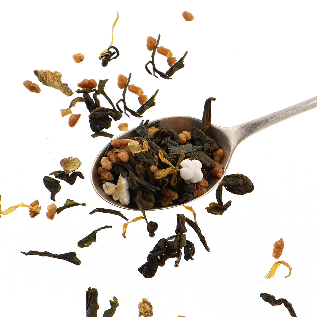 Genmaicha Chi-Chi – a blend of Japanese Sencha green tea and toasted brown rice | MDTEA